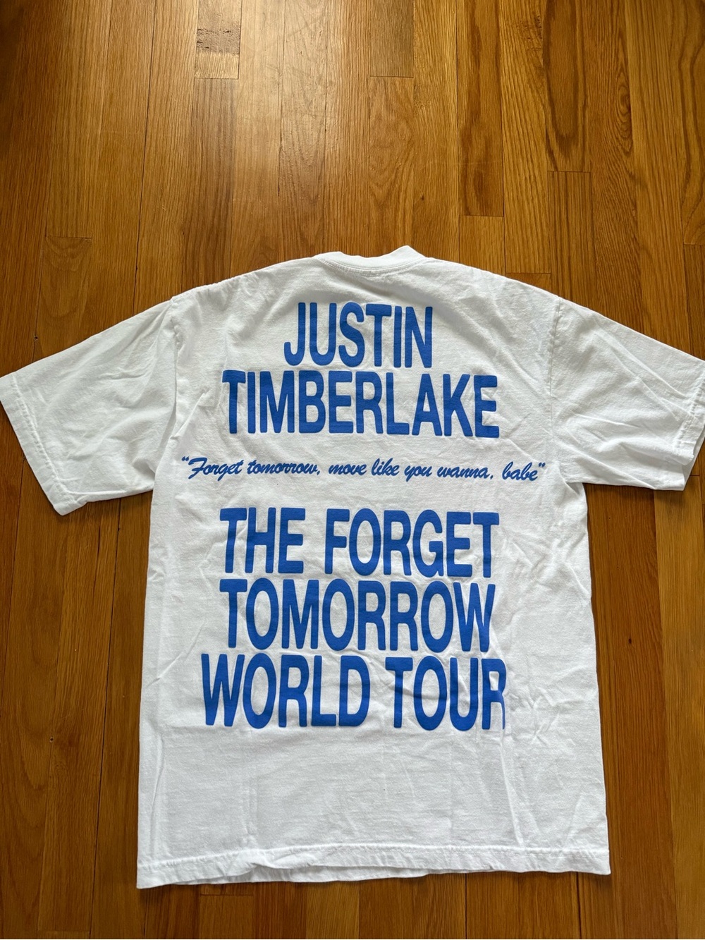 Justin Timberlake The Forget Tomorrow Tour White Concert T‑Shirt